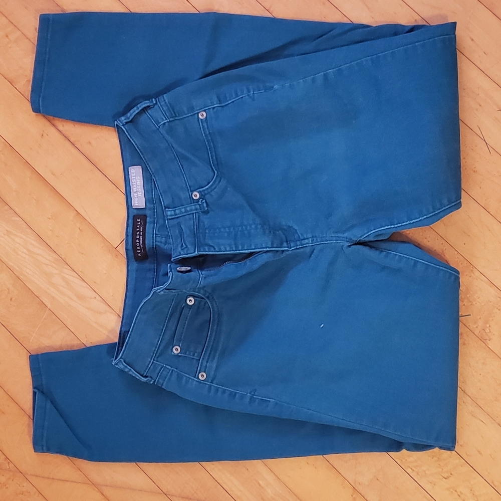 Aeropostale Teal Jeggings size 6